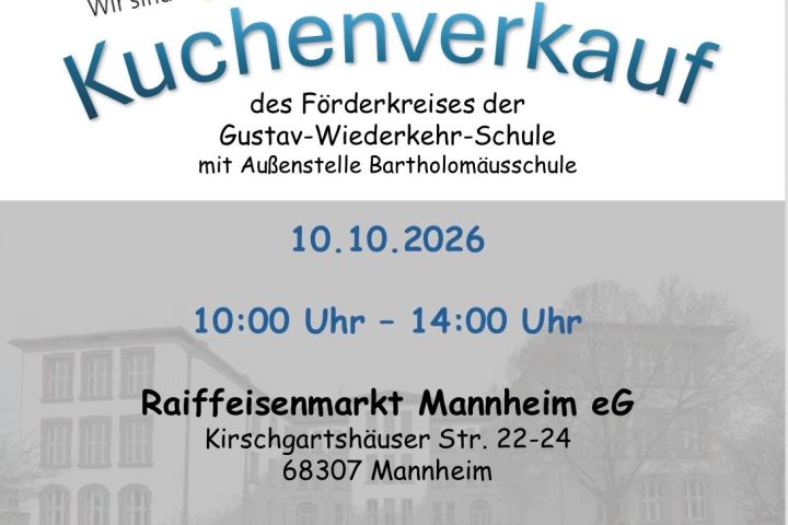 Kuchenverkauf des Förderkreises